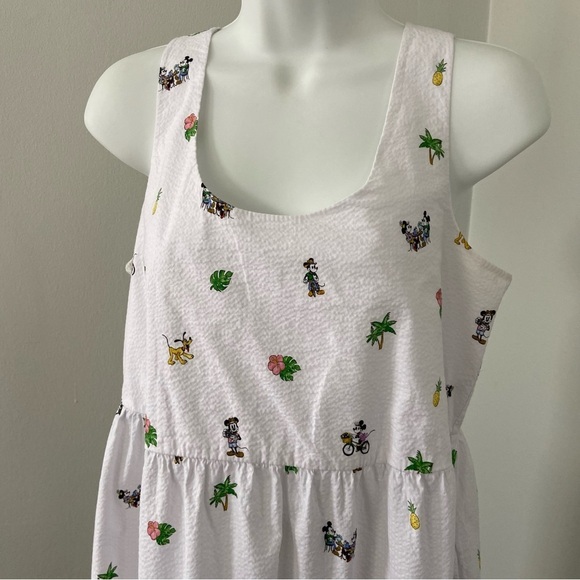 Disney x Tommy Bahama Seersucker Nova Wave Beach Cruiser Midi Dress size Small - Picture 4 of 9